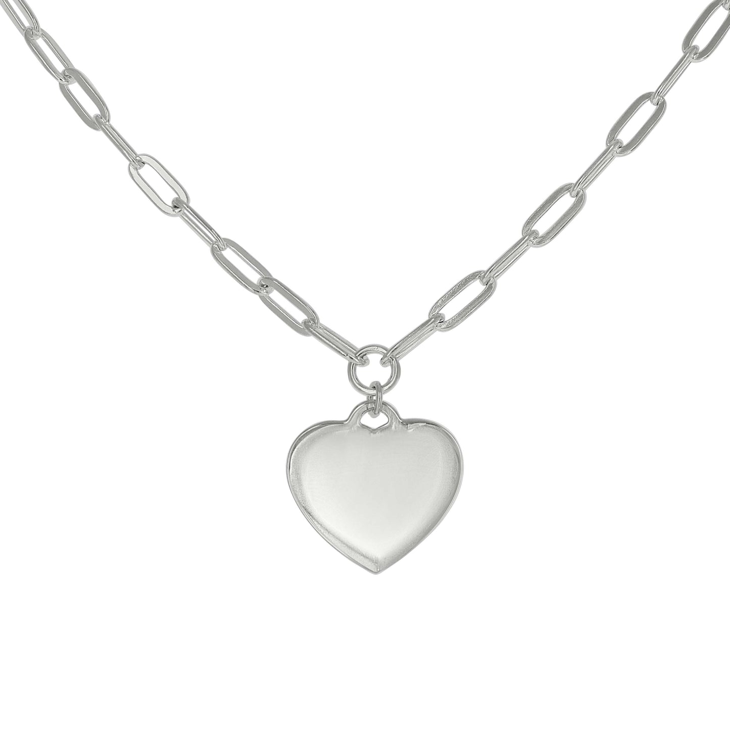 925 Sterling Silver Heart Necklace
