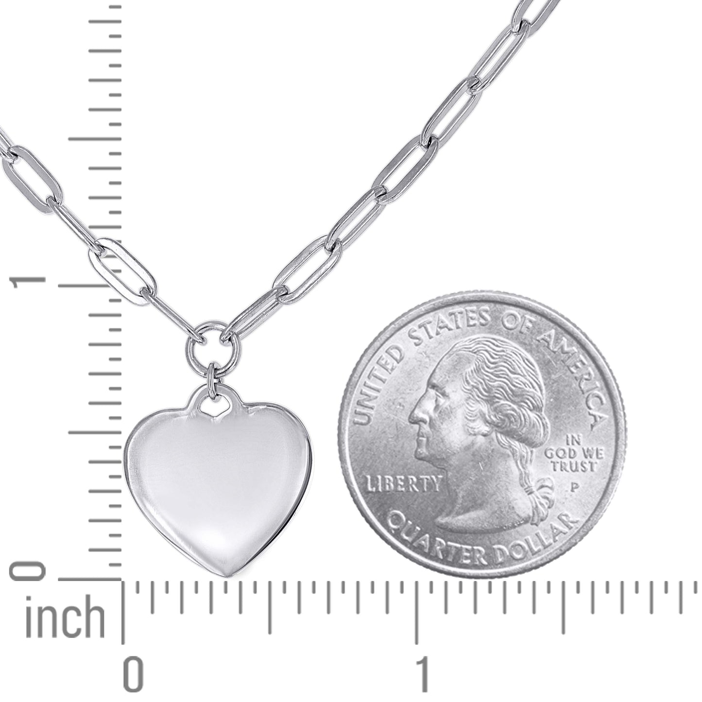 925 Sterling Silver Heart Necklace