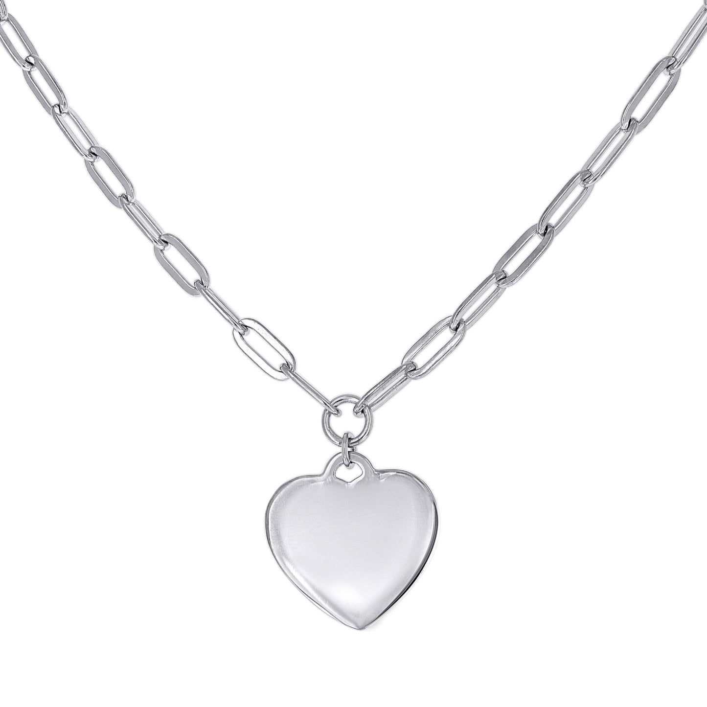 925 Sterling Silver Heart Necklace