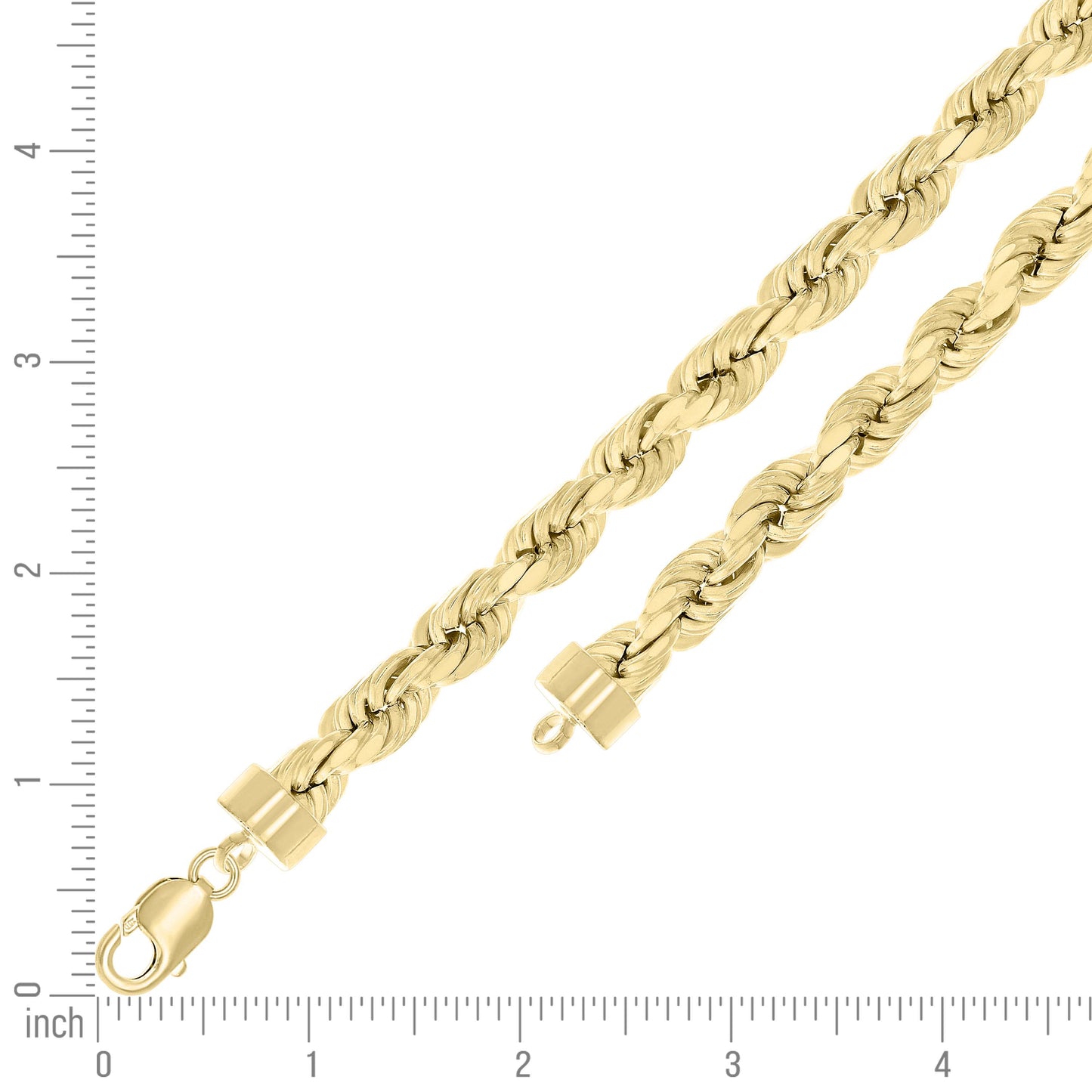 925 Silver Hollow Rope Chain 10mm
