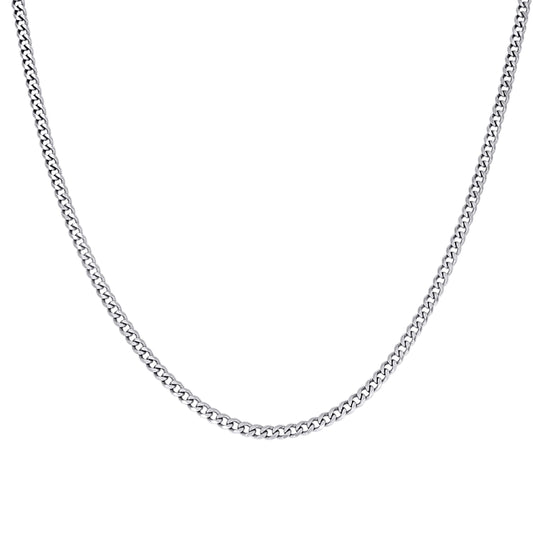 925 Silver Solid Super Flat Cuban Chain 2.3mm
