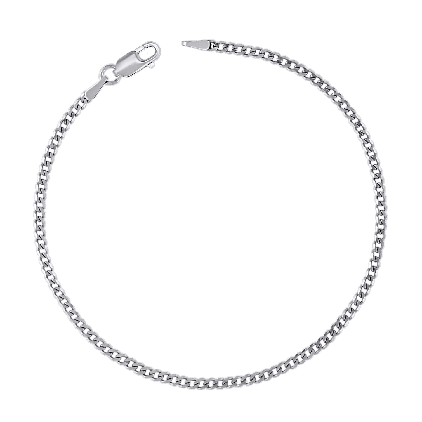 925 Silver Solid Super Flat Cuban Chain 2.3mm