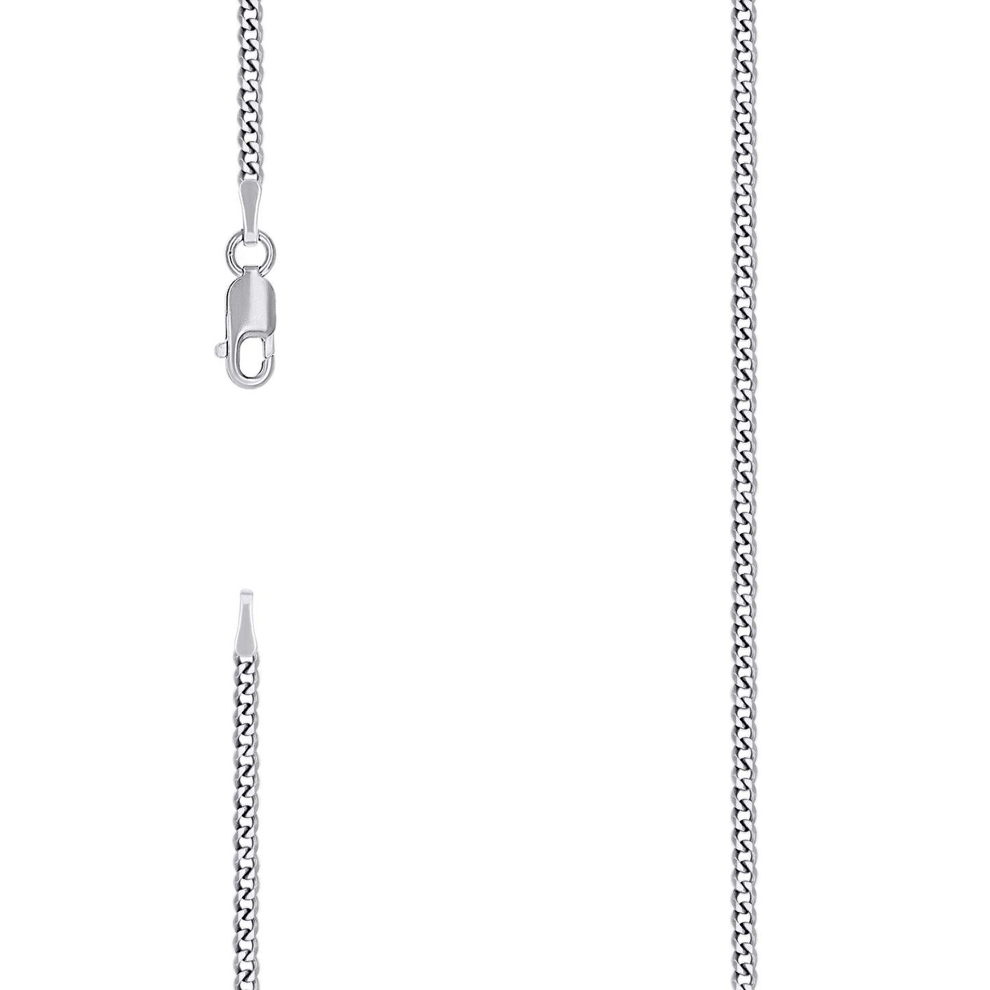 925 Silver Solid Super Flat Cuban Chain 2.3mm