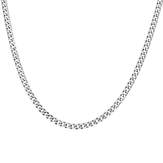 925 Silver Solid Super Flat Cuban Chain 3mm