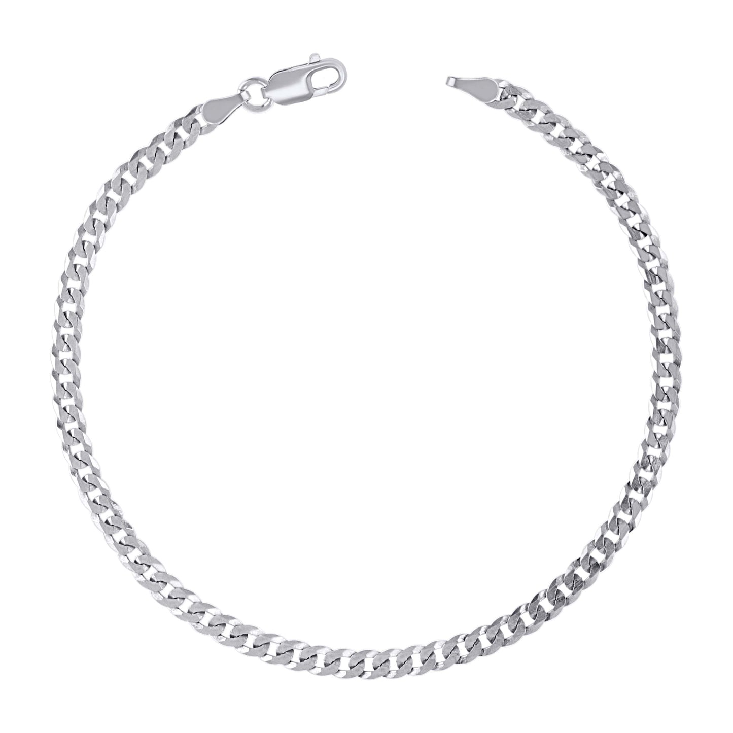 925 Silver Solid Super Flat Cuban Chain 3mm