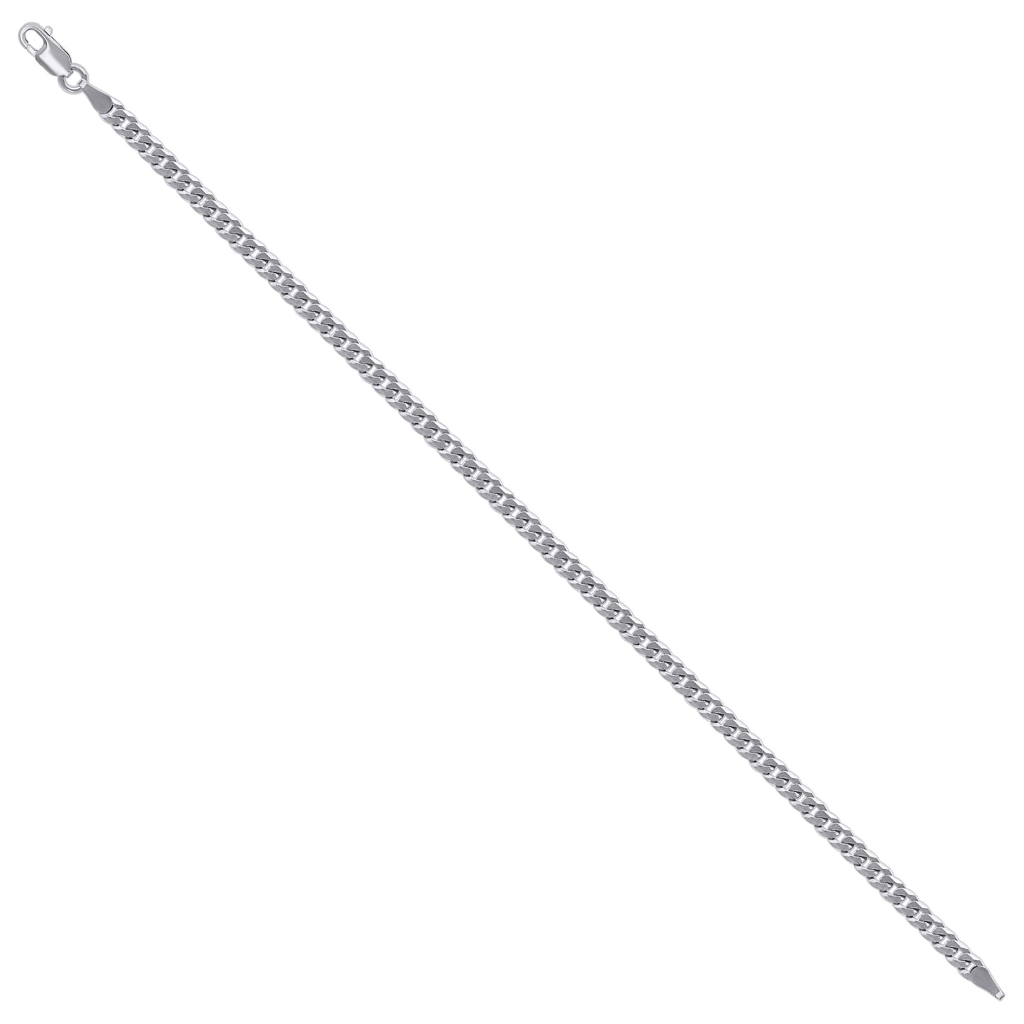 925 Silver Solid Super Flat Cuban Chain 3mm