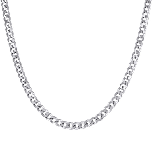 925 Silver Solid Super Flat Cuban Chain 3.7mm
