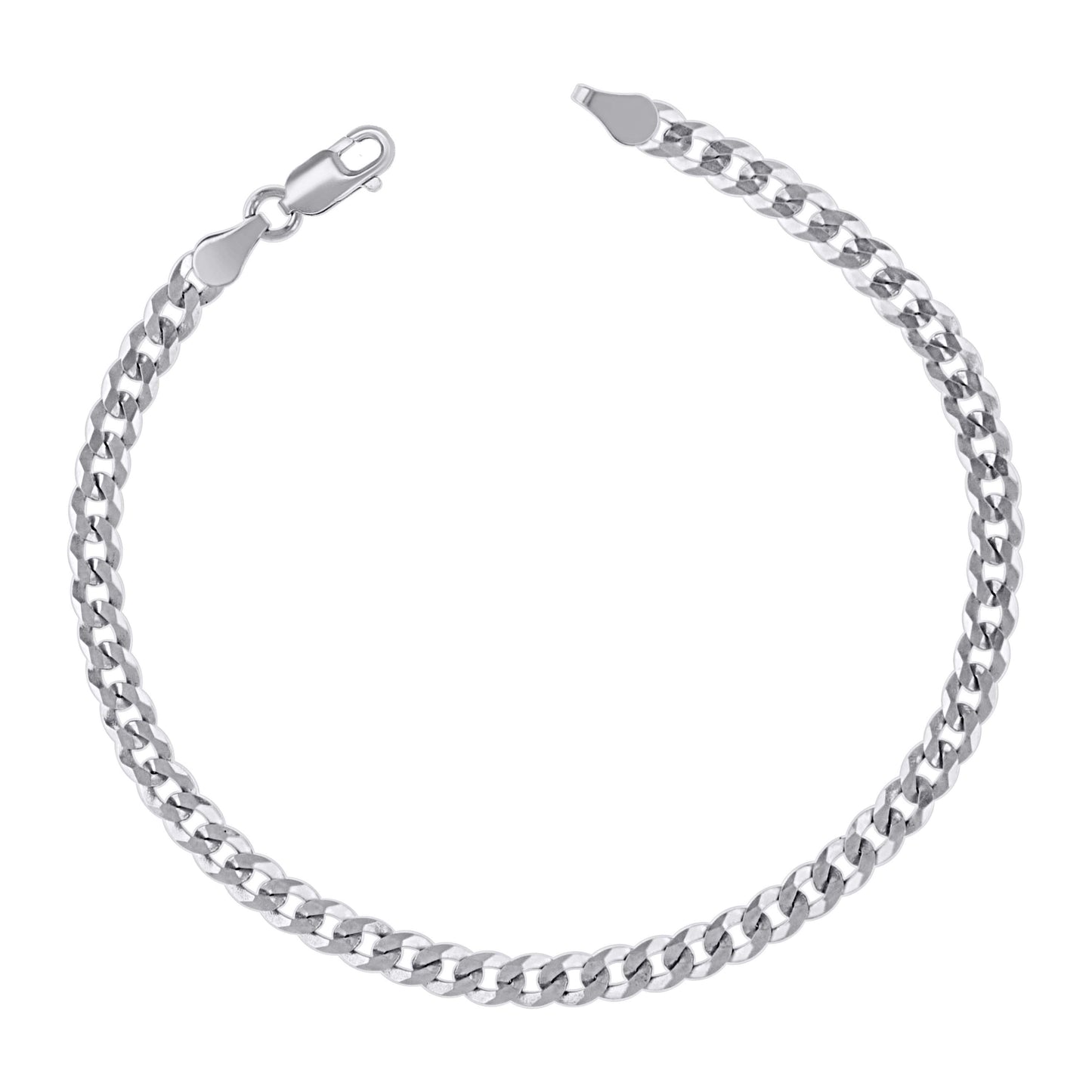 925 Silver Solid Super Flat Cuban Chain 3.7mm