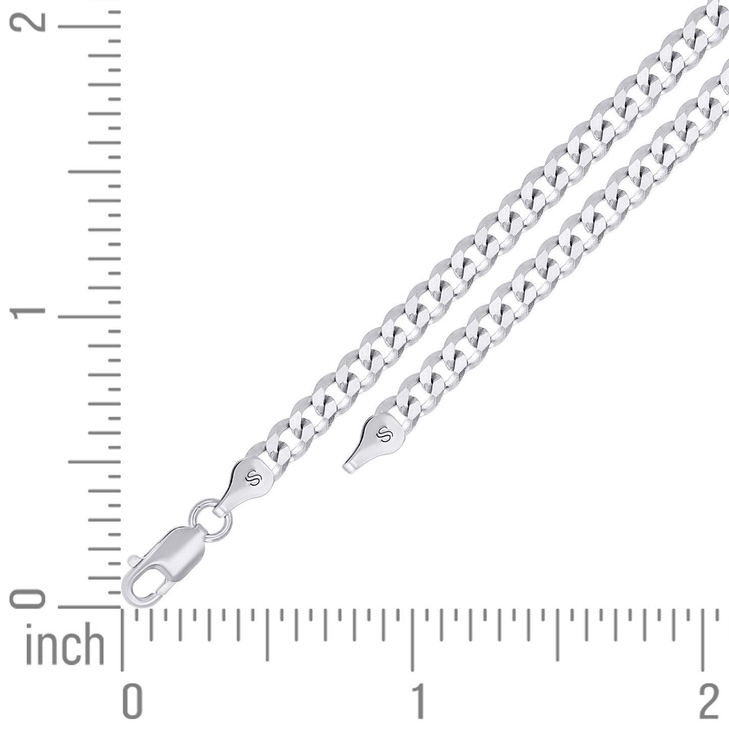 925 Silver Solid Super Flat Cuban Chain 3.7mm