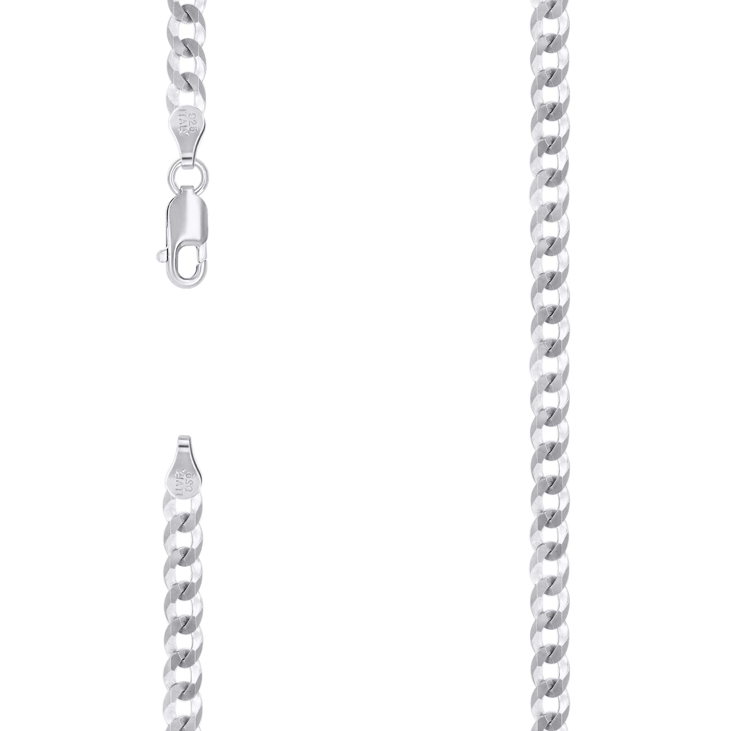 925 Silver Solid Super Flat Cuban Chain 4.7mm