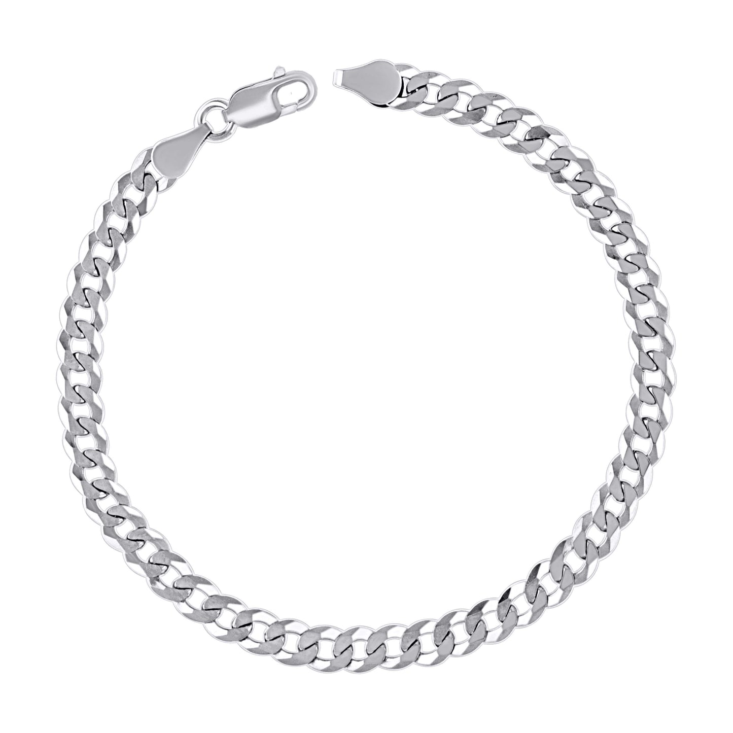 925 Silver Solid Super Flat Cuban Chain 5.2mm