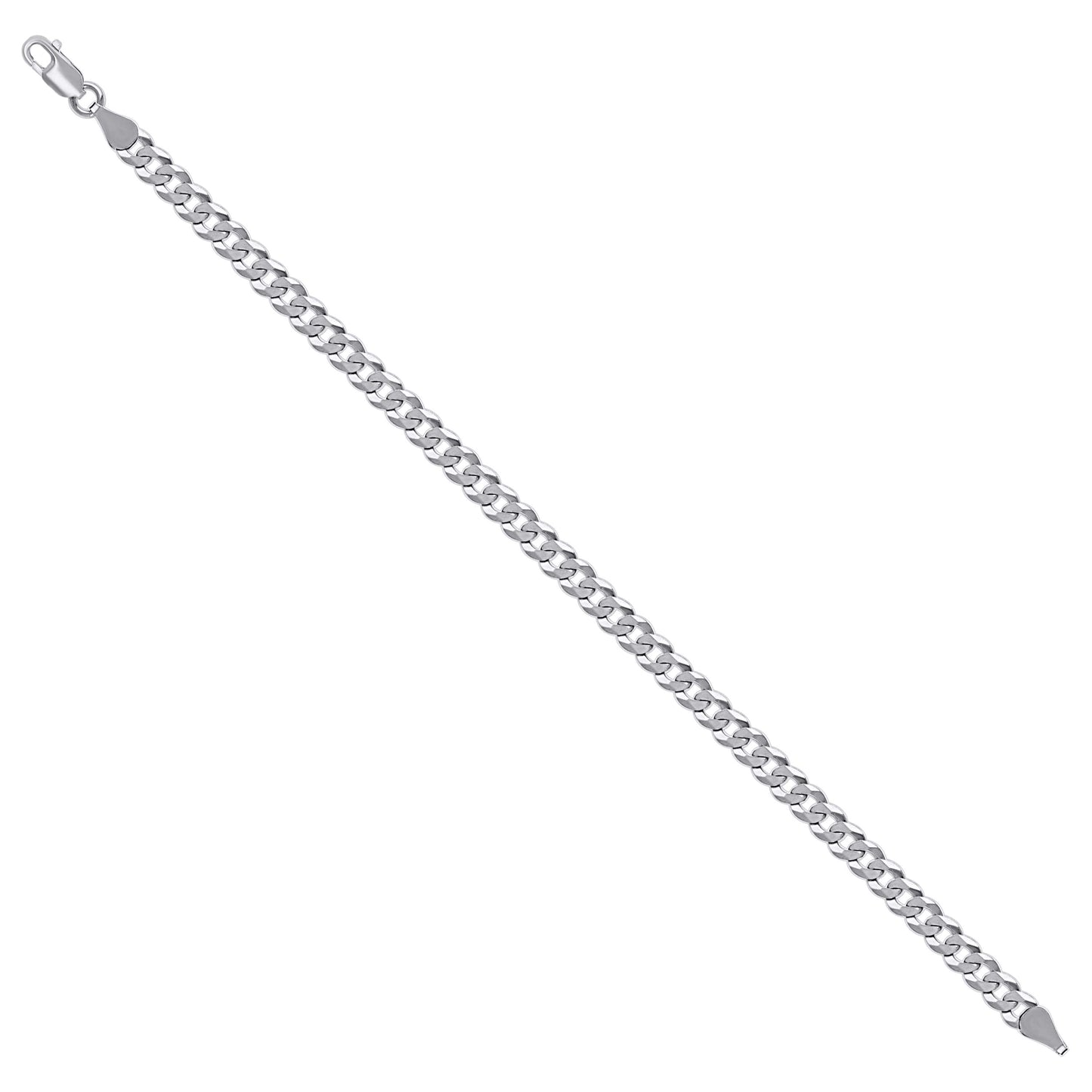 925 Silver Solid Super Flat Cuban Chain 5.2mm