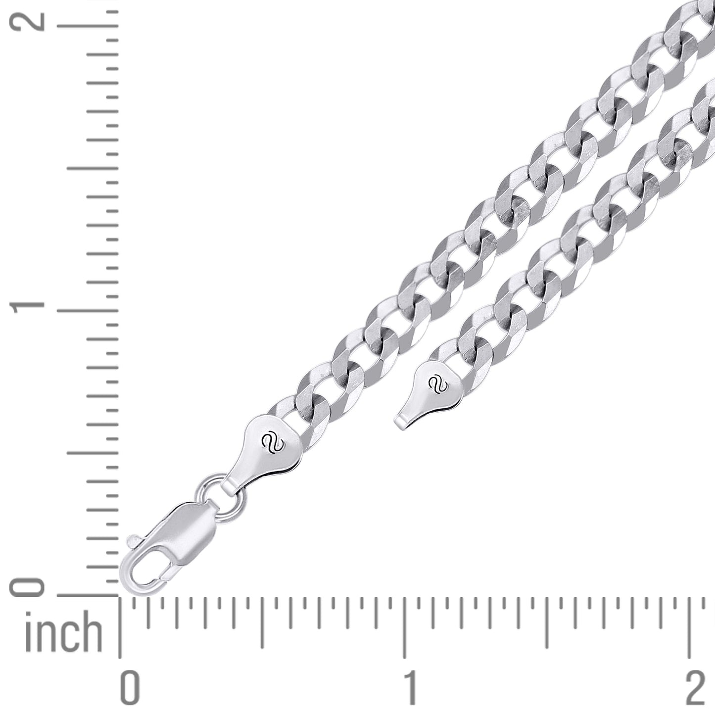 925 Silver Solid Super Flat Cuban Chain 5.2mm