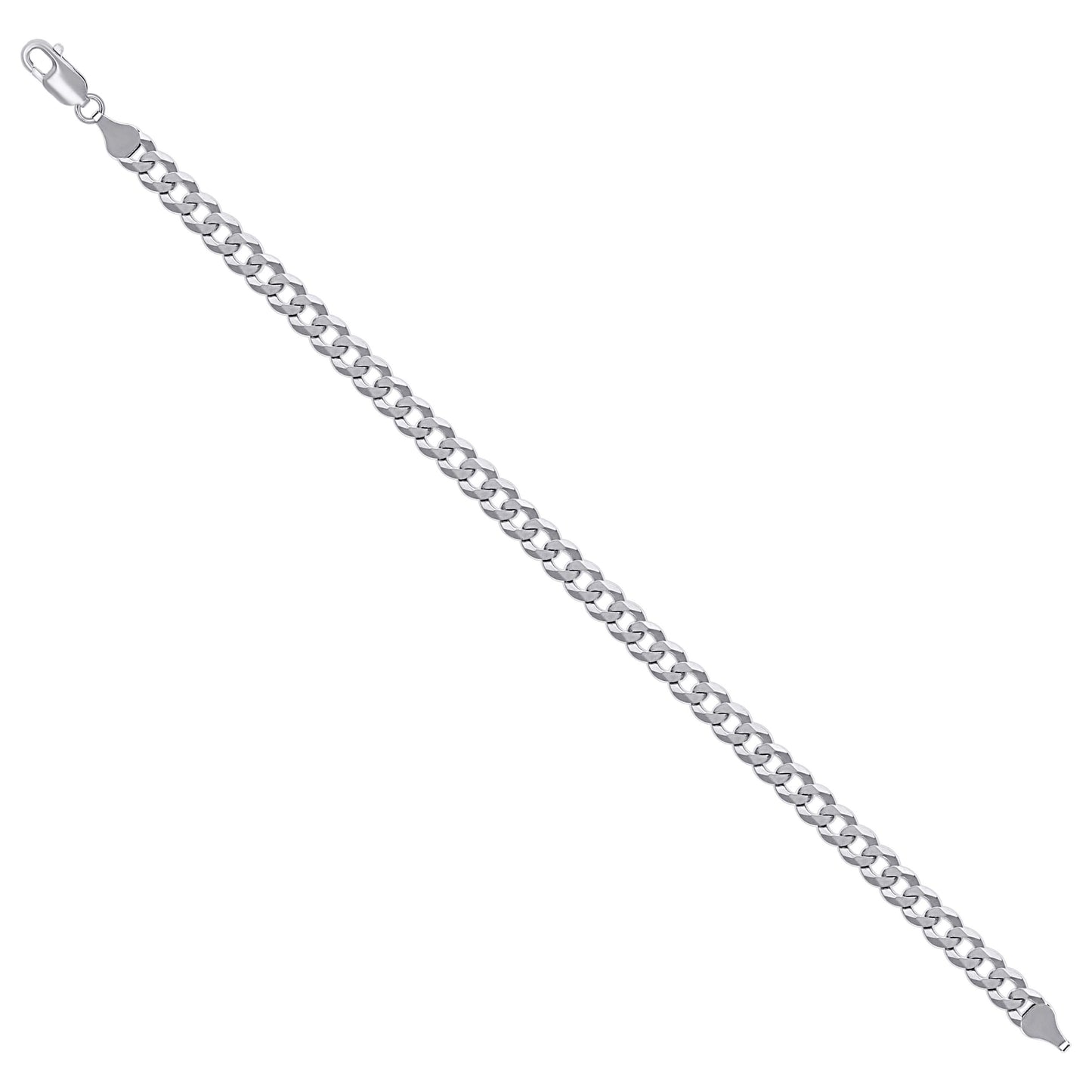 925 Silver Solid Super Flat Cuban Chain 6mm