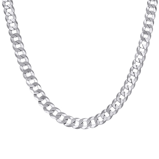 925 Silver Solid Super Flat Cuban Chain 7.2mm