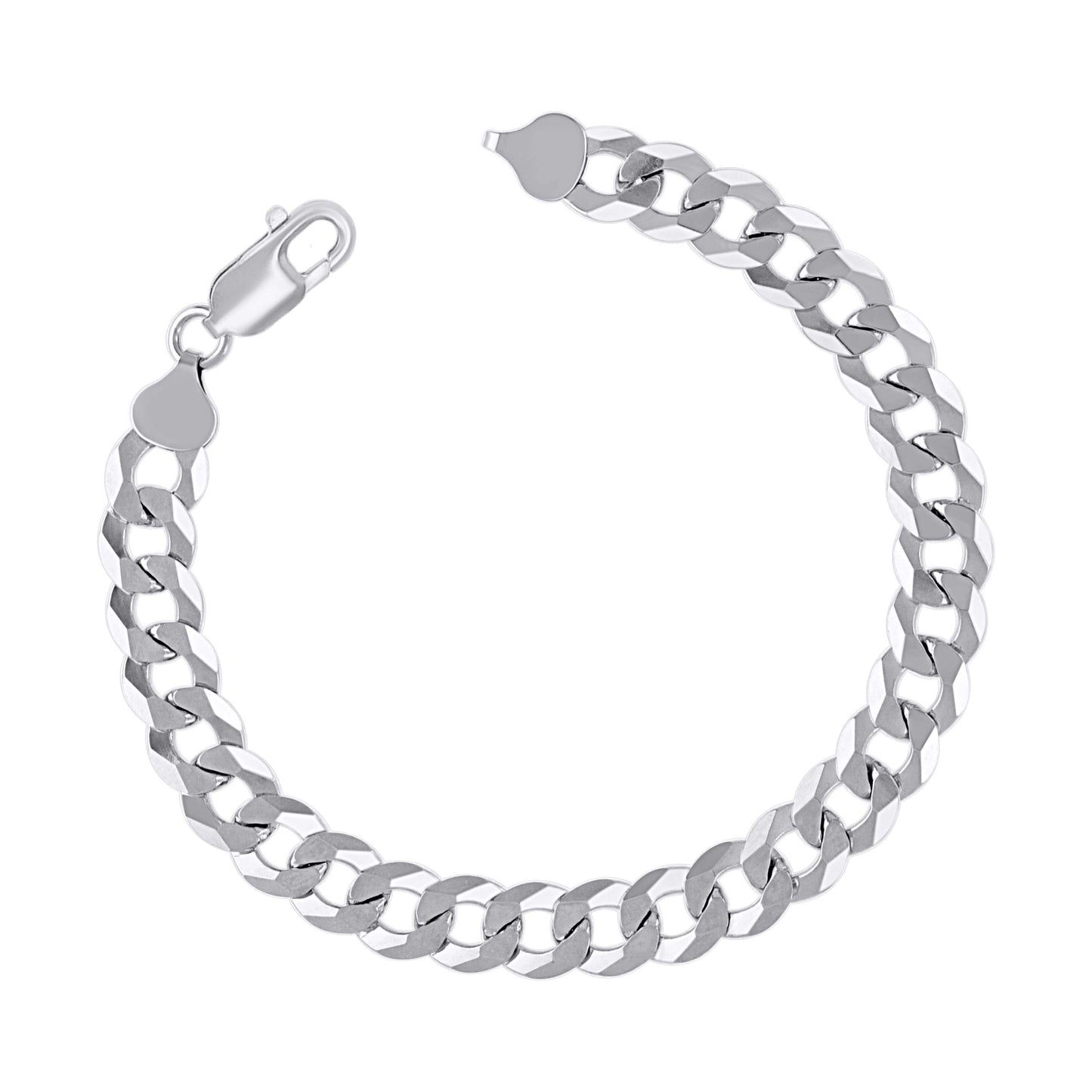 925 Silver Solid Super Flat Cuban Chain 8.6mm