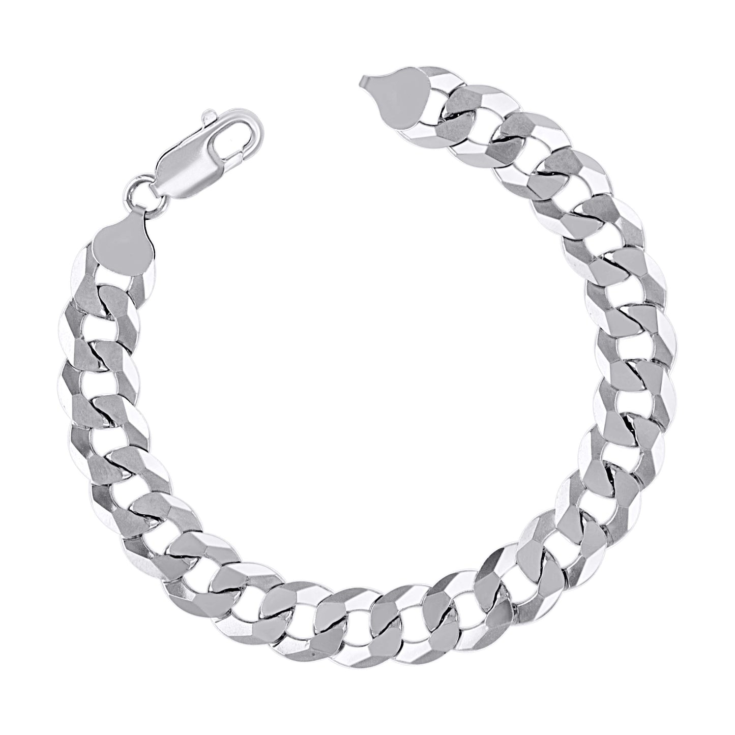 925 Silver Solid Super Flat Cuban Chain 10mm