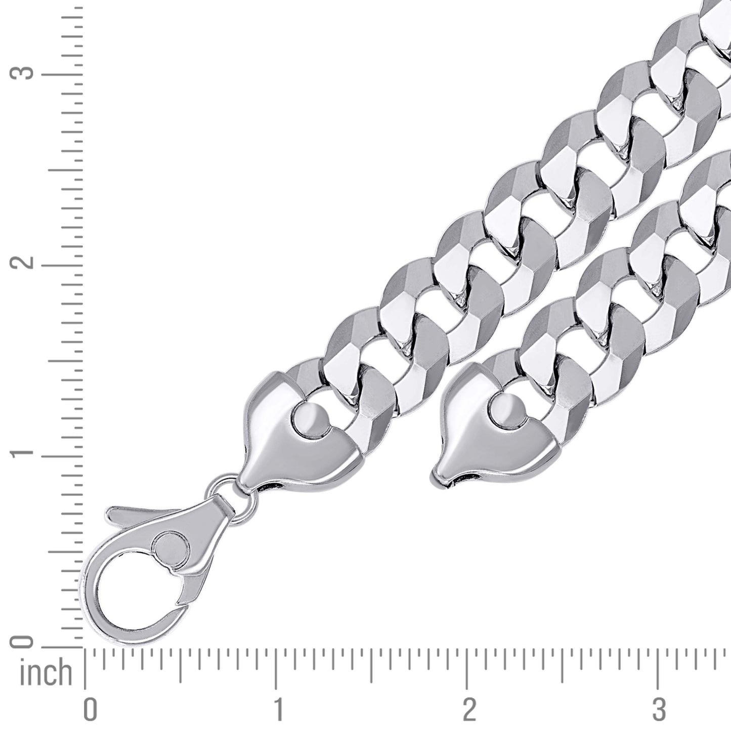 925 Silver Solid Super Flat Cuban Chain 16mm