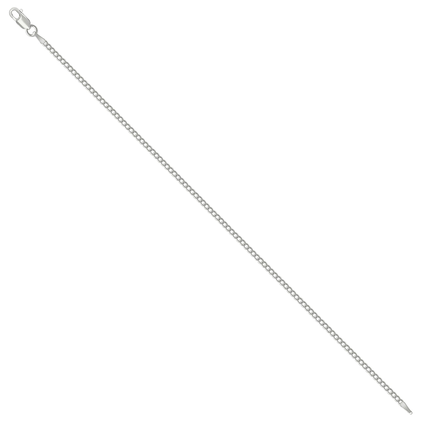 925 Silver Solid Super Flat Cuban Chain Silver 2.3mm