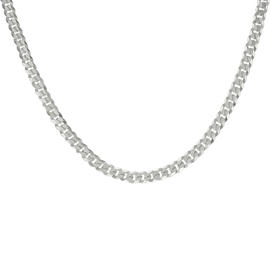 925 Silver Solid Super Flat Cuban Chain Silver 3mm