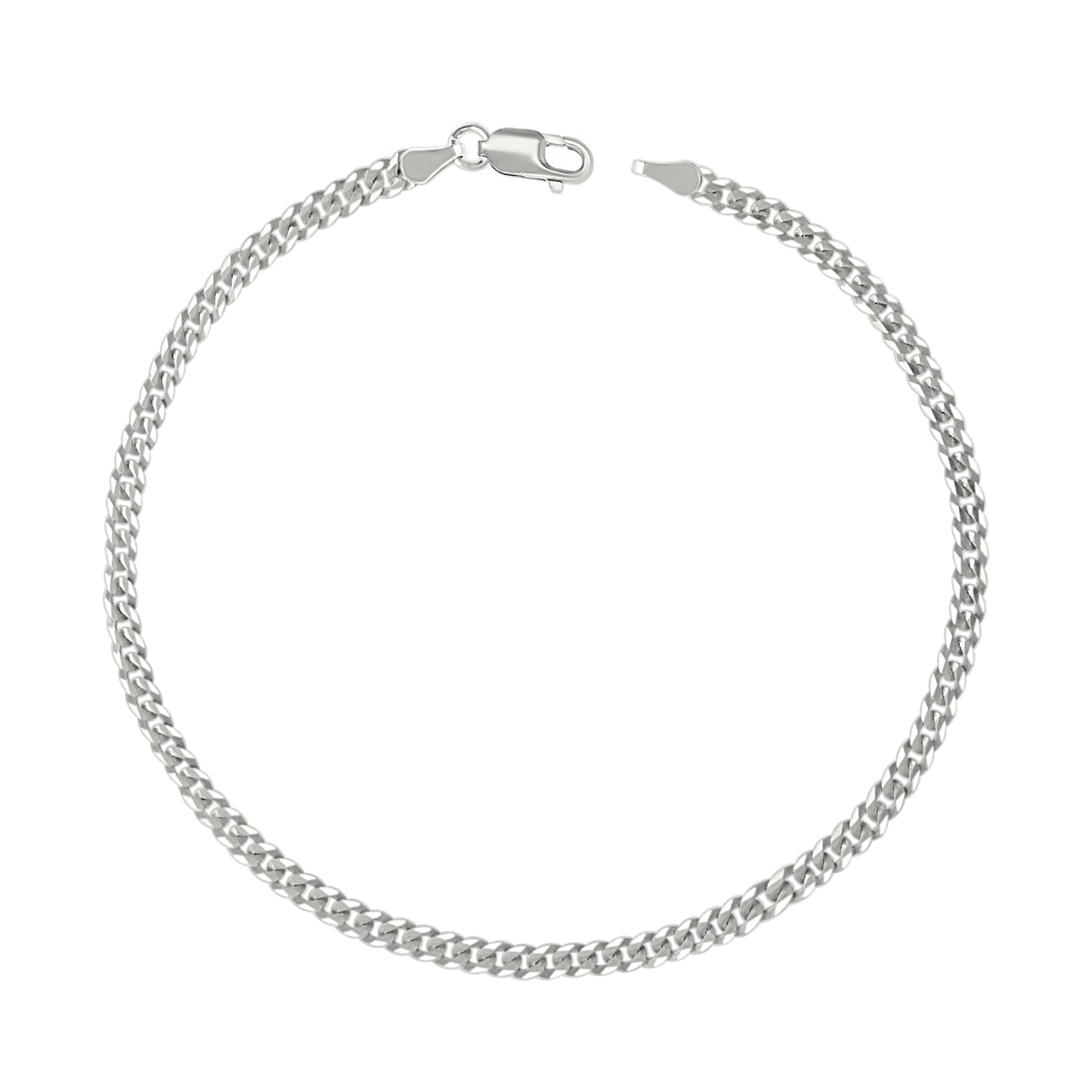 925 Silver Solid Super Flat Cuban Chain Silver 3mm