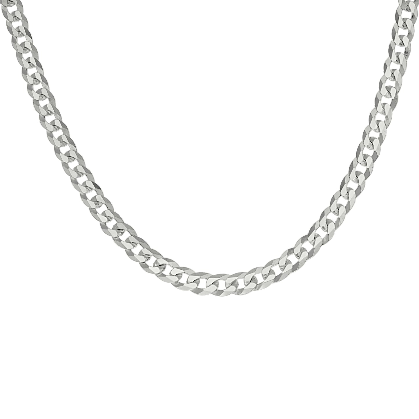 925 Silver Solid Super Flat Cuban Chain Silver 3.7mm