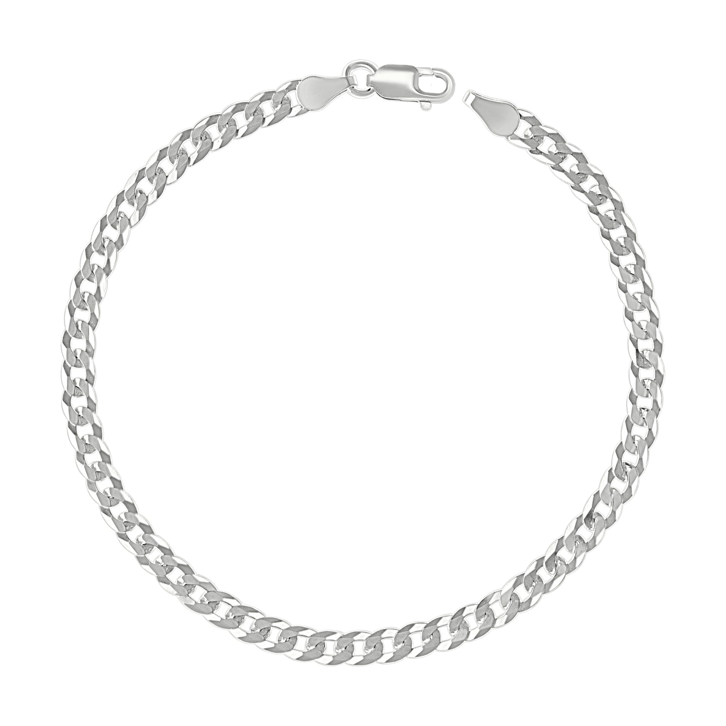 925 Silver Solid Super Flat Cuban Chain Silver 3.7mm