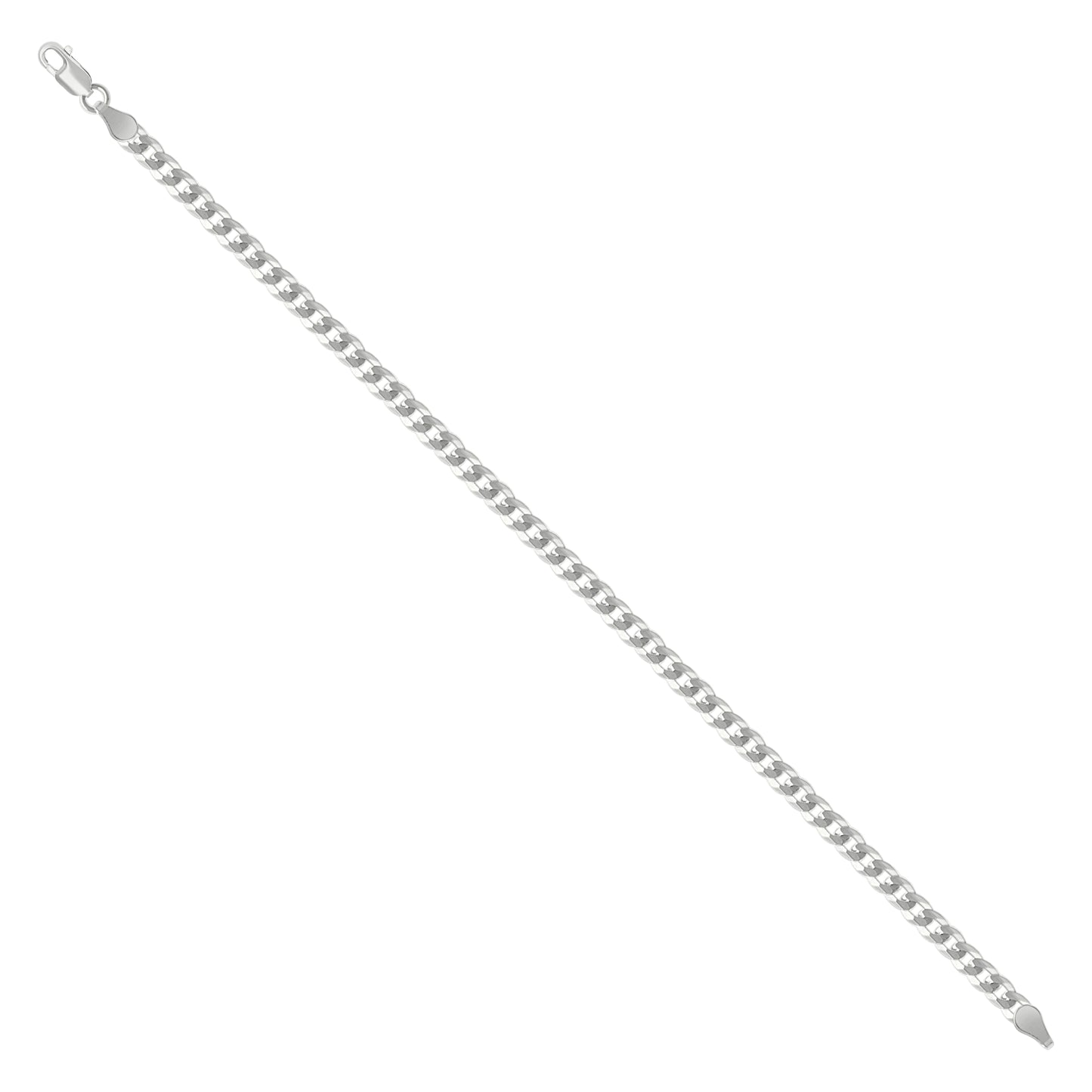 925 Silver Solid Super Flat Cuban Chain Silver 3.7mm