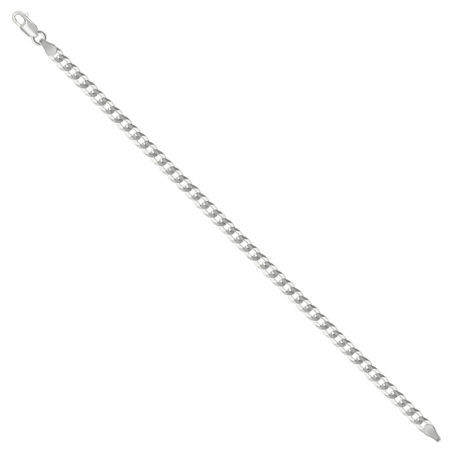925 Silver Solid Super Flat Cuban Chain Silver 4.7mm