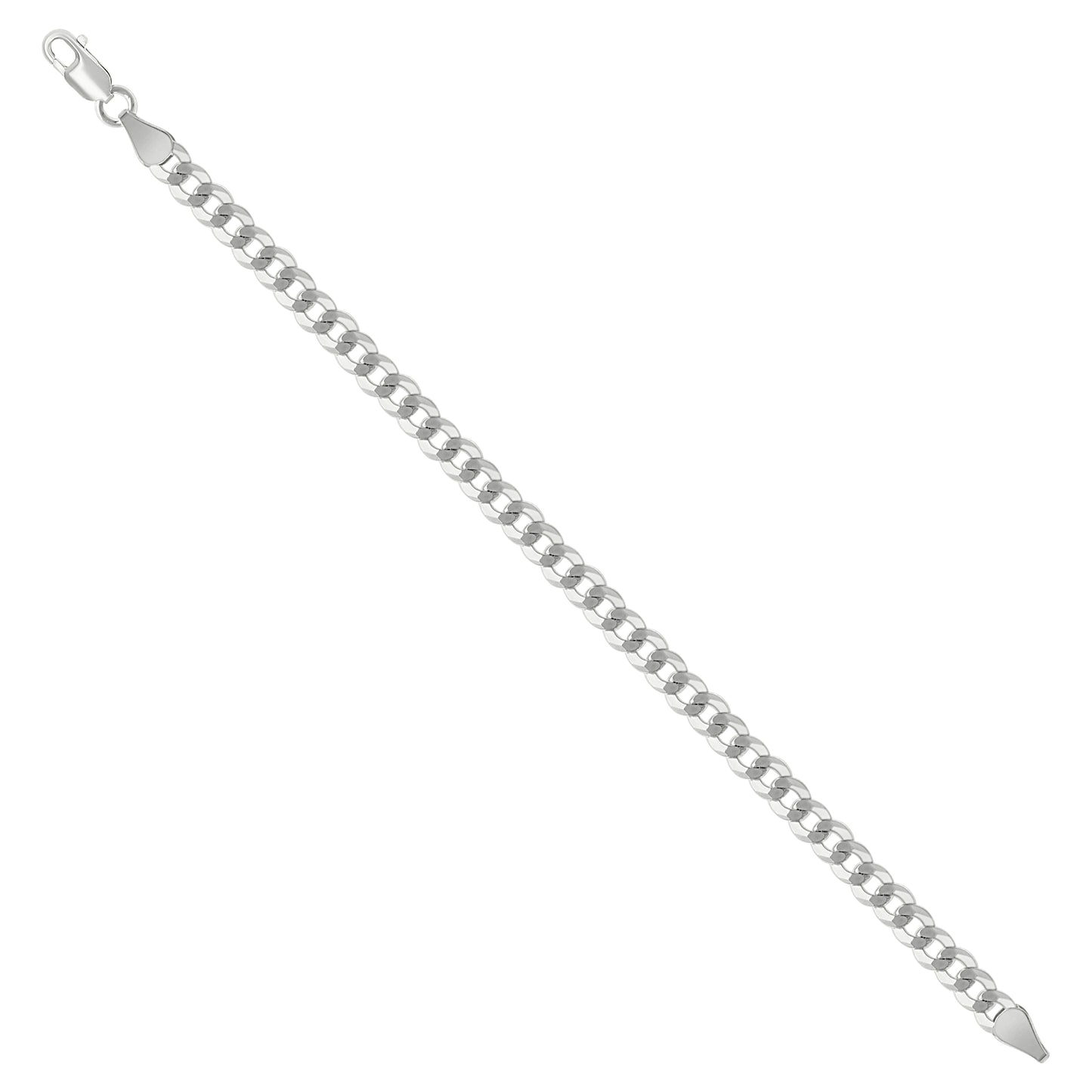 925 Silver Solid Super Flat Cuban Chain Silver 5.2mm