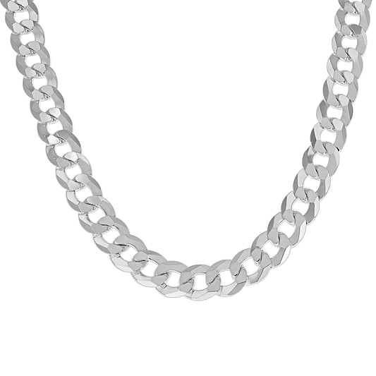 925 Silver Solid Super Flat Cuban Chain Silver 7.2mm