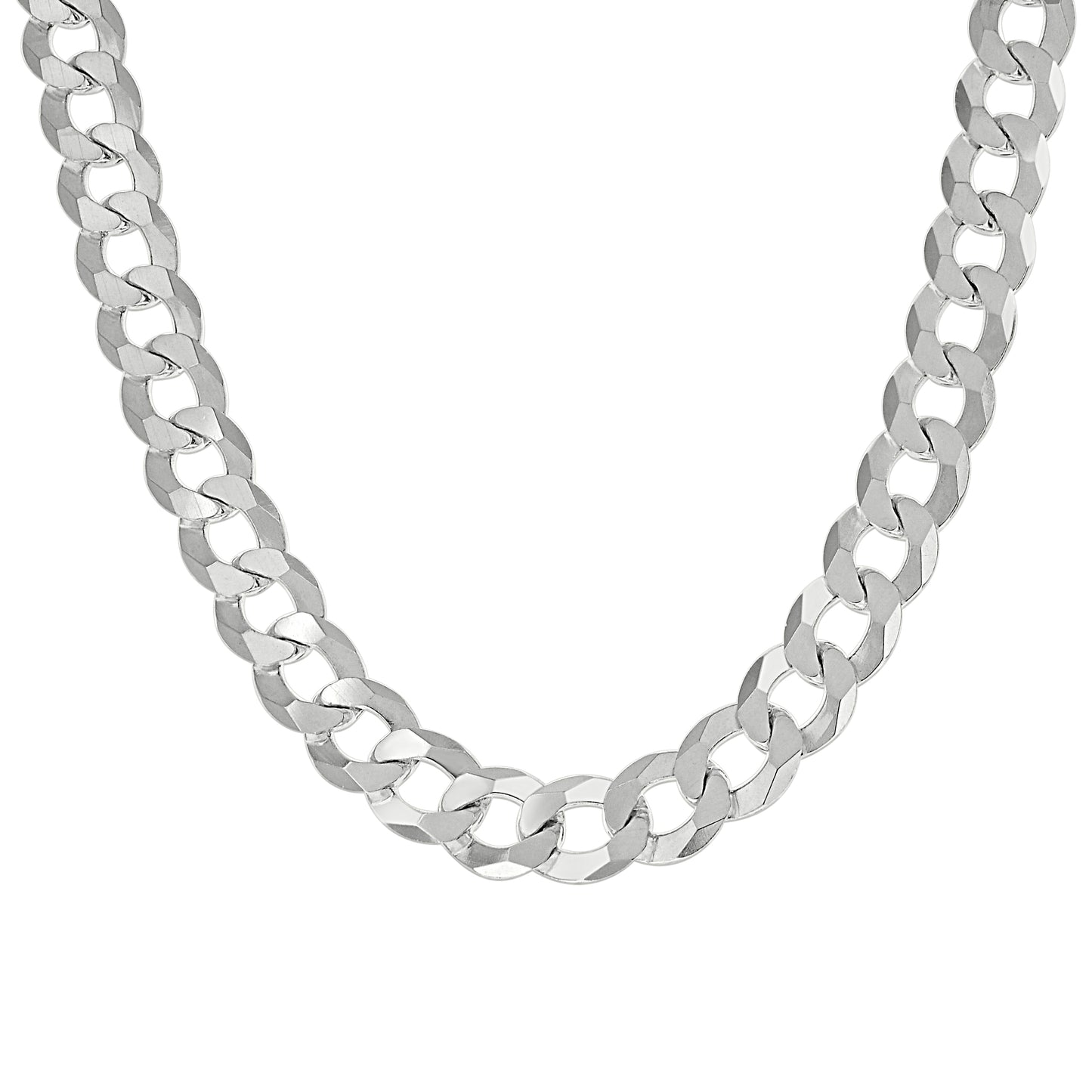 925 Silver Solid Super Flat Cuban Chain Silver 7.8mm