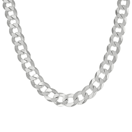 925 Silver Solid Super Flat Cuban Chain Silver 7.8mm