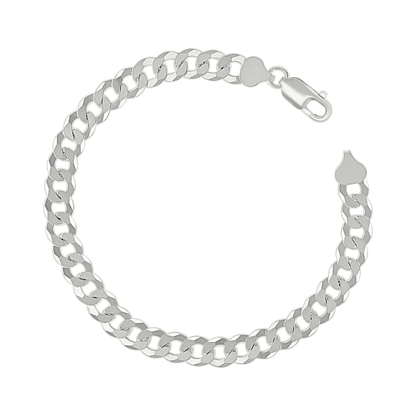 925 Silver Solid Super Flat Cuban Chain Silver 7.8mm