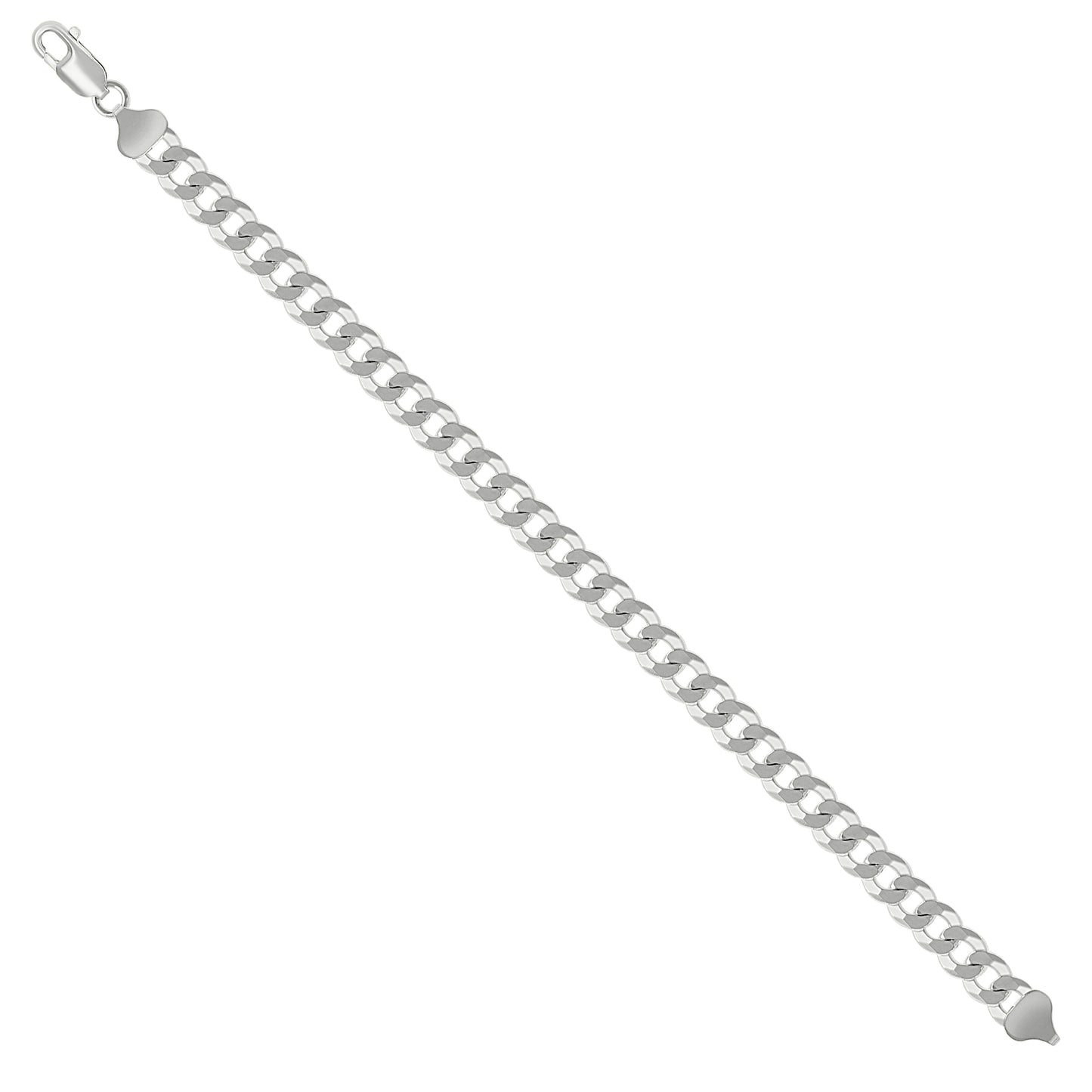925 Silver Solid Super Flat Cuban Chain Silver 7.8mm