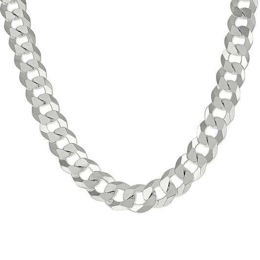 925 Silver Solid Super Flat Cuban Chain Silver 8.6mm