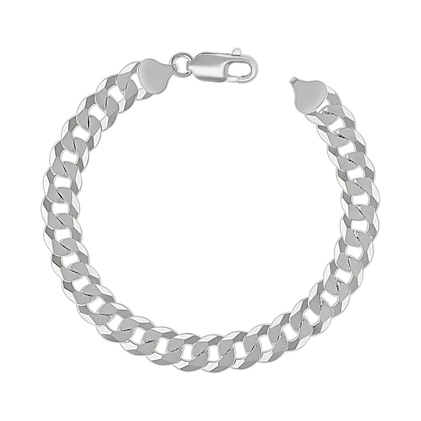 925 Silver Solid Super Flat Cuban Chain Silver 8.6mm