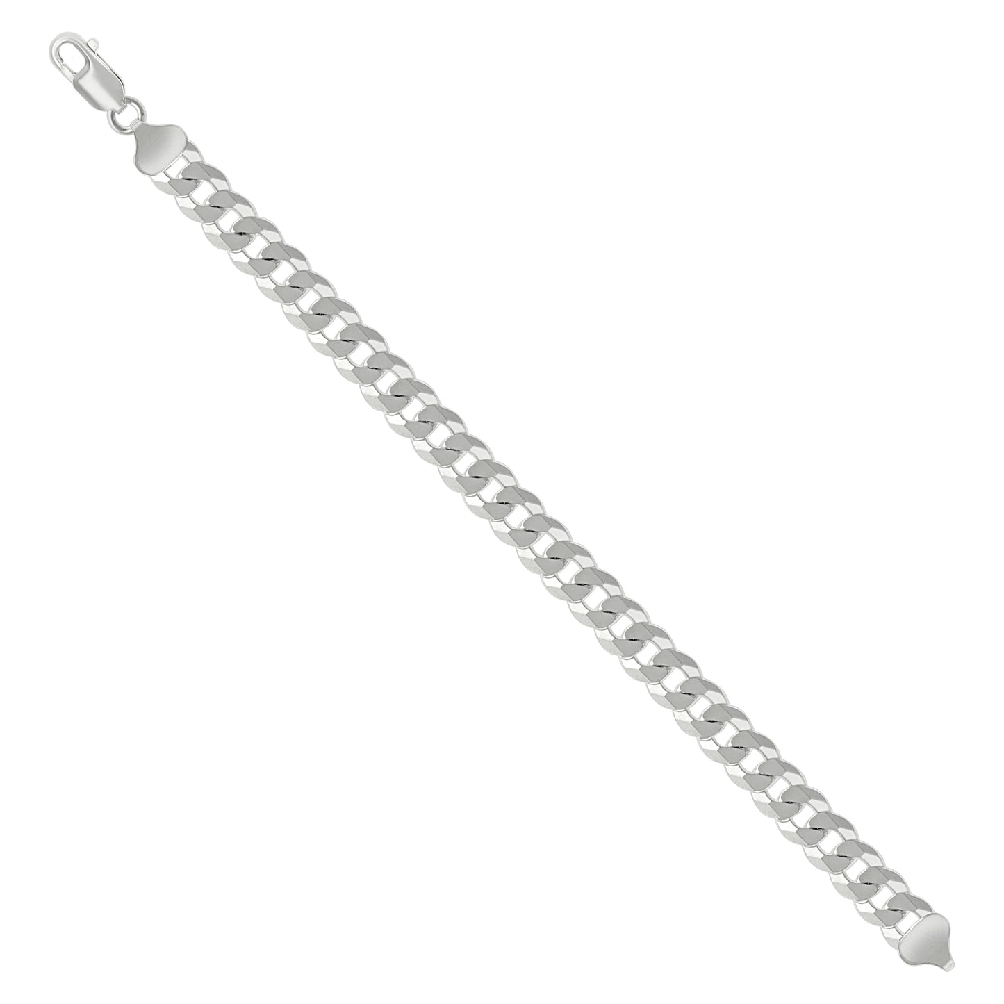 925 Silver Solid Super Flat Cuban Chain Silver 8.6mm