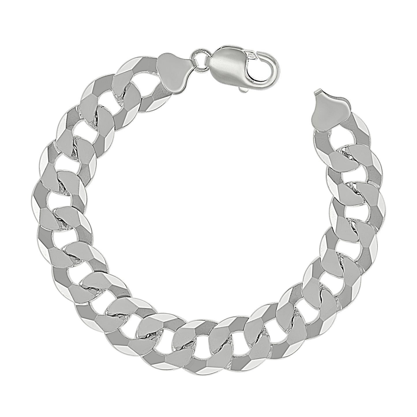 925 Silver Solid Super Flat Cuban Chain Silver 13.7mm