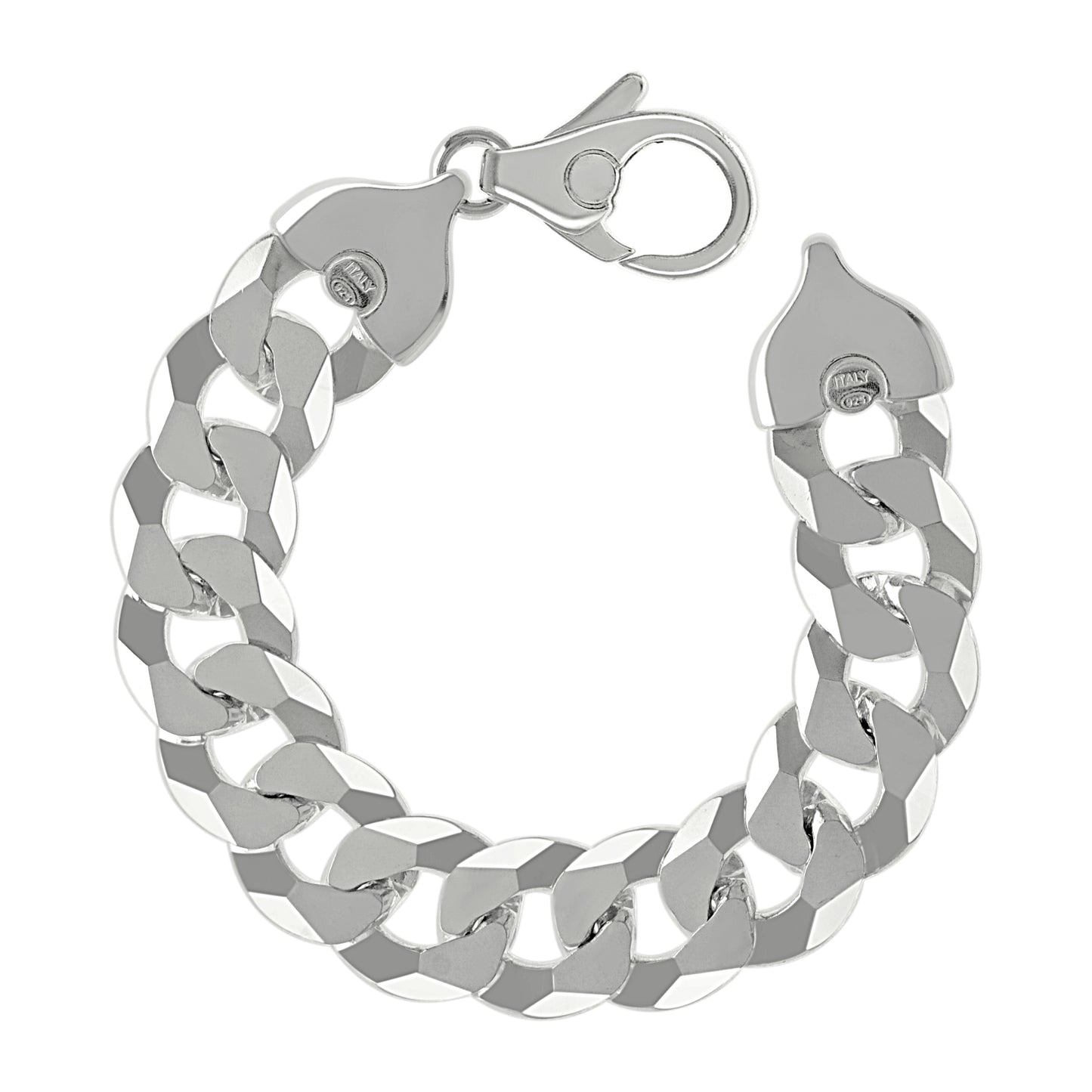 925 Silver Solid Super Flat Cuban Chain Silver 16mm