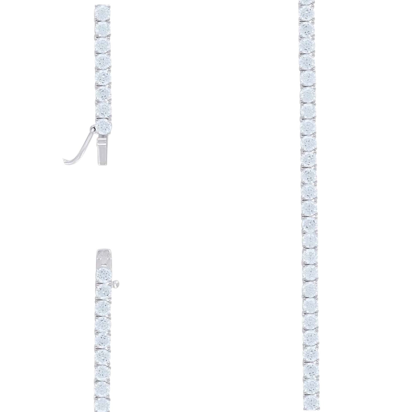 925 Sterling Silver Moissanite Tennis Chain 4mm