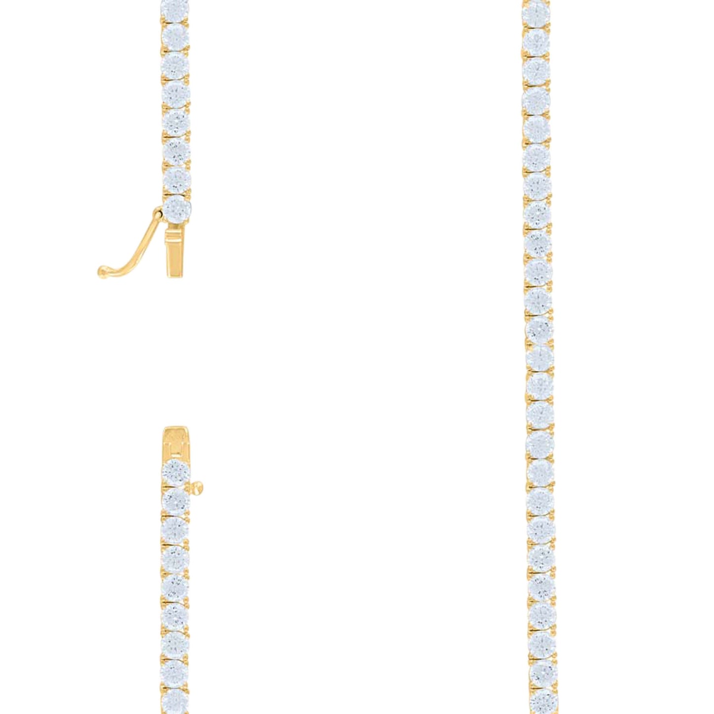 925 Sterling Silver Moissanite Tennis Chain 4mm