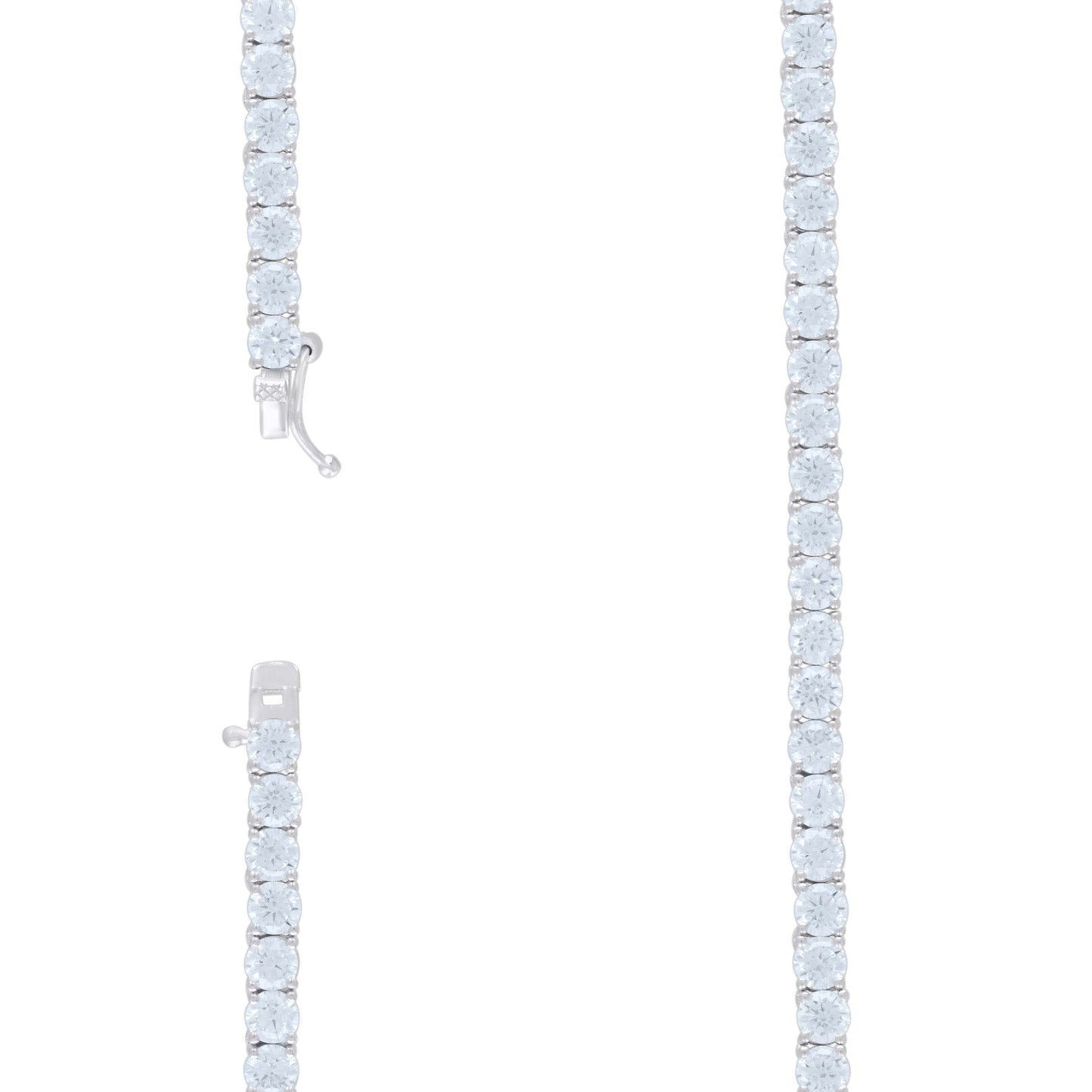 925 Sterling Silver Moissanite Tennis Chain 5mm