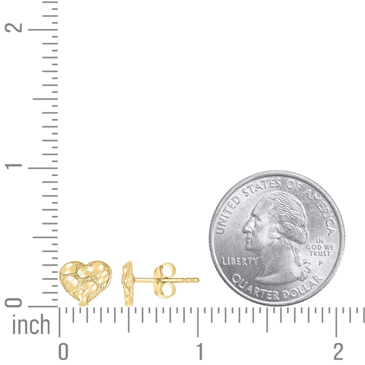 10Kt Gold Nugget Earring