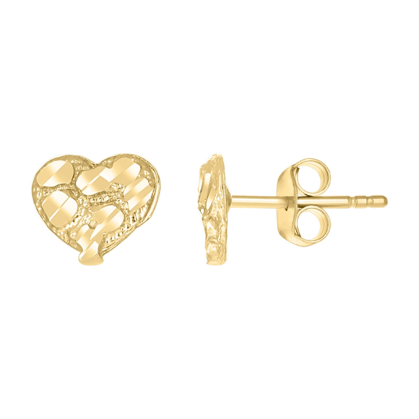 10Kt Gold Nugget Earring