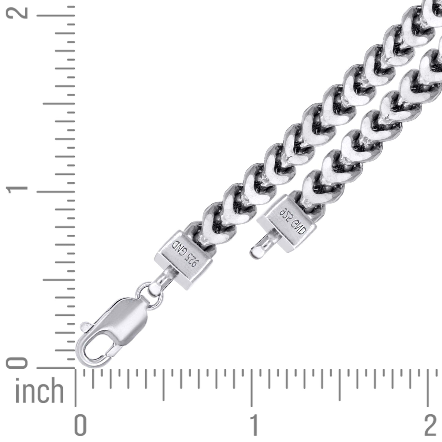 925 Silver Hollow Franco Chain 6.4mm