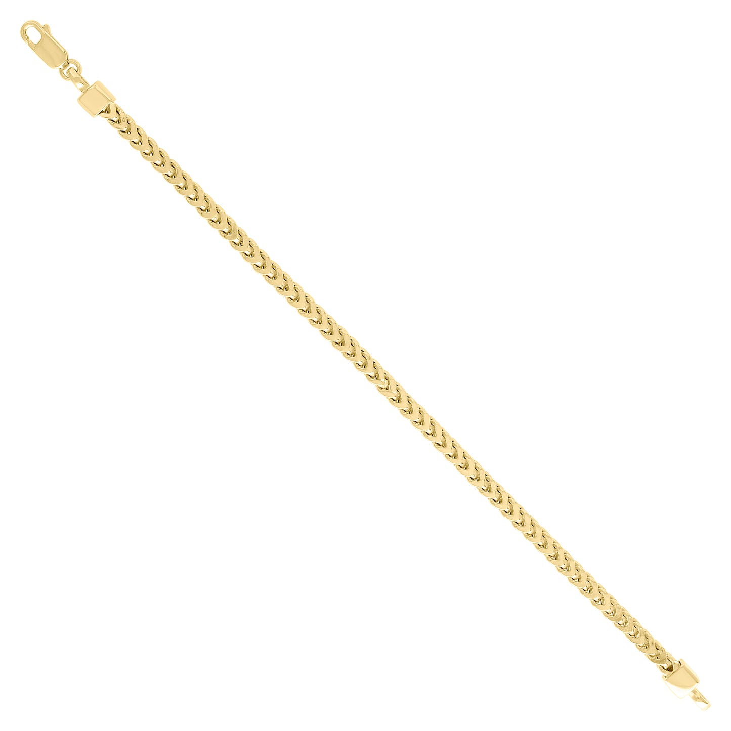 925 Silver Hollow Franco Chain Yellow 3.5mm