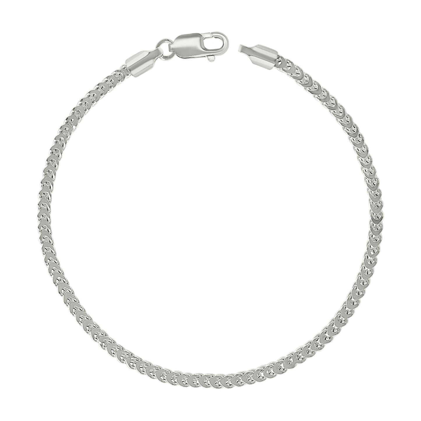 925 Silver Hollow Franco Chain Silver 2.5mm