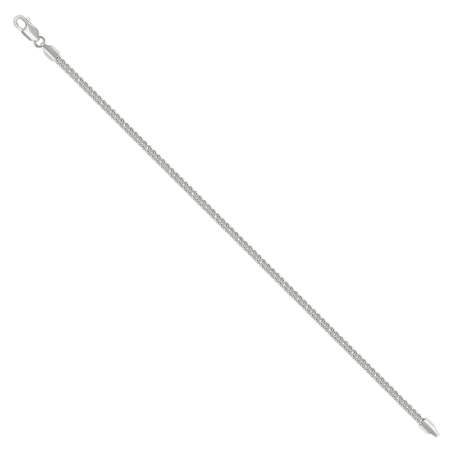 925 Silver Hollow Franco Chain Silver 2.5mm