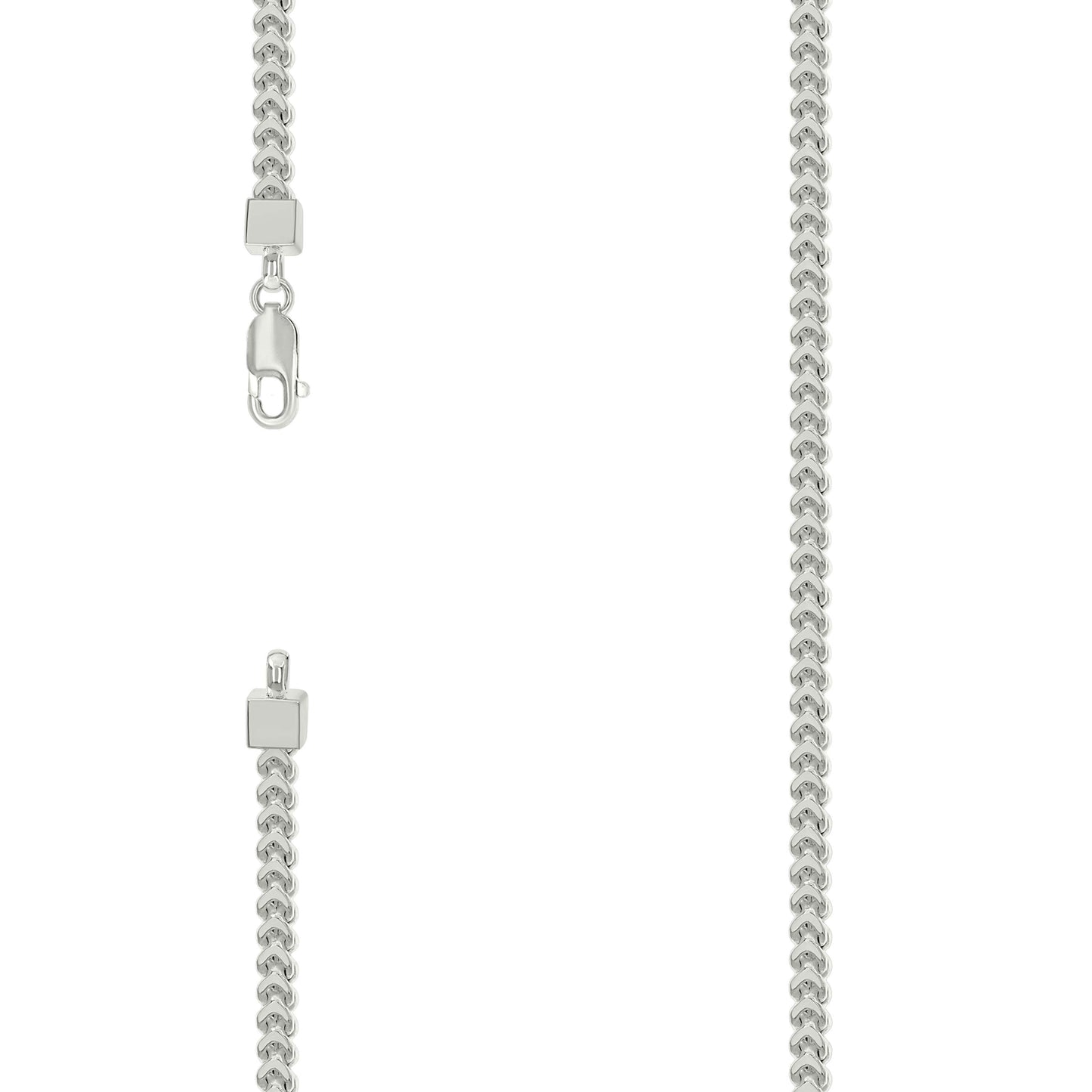 925 Silver Hollow Franco Chain Silver 2.5mm